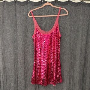 Free People x Intimately Disco Fever Mini Dress Hot Pink
